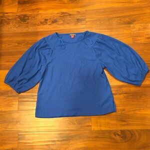 Vince Camuto Royal Blue Women's Balloon Sleeve Blouse Size Medium